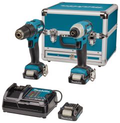 Makita CLX228SAX2 Set combinato - trapano a percussione a batteria HP333 + avvitatore a impulsi TD110 12V 2,0Ah Li-Ion