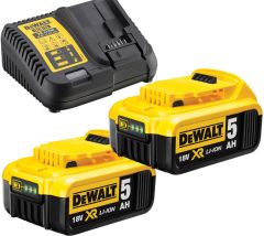 DeWalt DCB115P2-QW Set di avviamento DCB115P2 18V (2 batterie da 5,0Ah) + caricatore multiplo XR