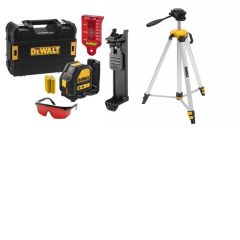 DeWalt DCE088LRTRI Laser autolivellante a linee incrociate a raggio rosso + 5 anni di garanzia del rivenditore! + Treppiede DE0881T