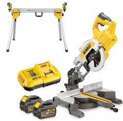 DeWalt DCS777T2-QW-DE7033 DCS777T2-QW XR FlexVolt 54 Volt 6,0Ah Li-Ion troncatrice e troncatrice 216 mm + telaio di base DE7033