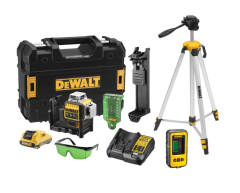 DeWalt DCE089D1GTRID Laser a croce autolivellante a raggio verde 10,8V 2,0Ah XR Li-Ion + 5 anni di garanzia del rivenditore! + treppiede DE0881T + ricevitore DE0892G