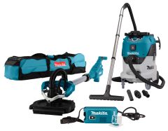 Makita DK0113UX1 18V AWS Combiset per levigare e aspirare senza batterie e caricabatterie