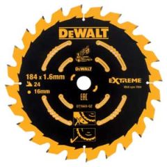 DeWalt DT1669-QZ DT1669 HM lama circolare 184 x 16 x 24T per legno/MDF