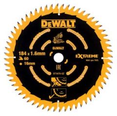 DeWalt DT1670-QZ DT1670 HM lama circolare 184 x 16 x 60T per legno/MDF