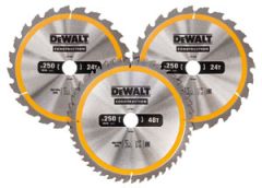 DeWalt DT1963-QZ Lama circolare 250 x 30 mm 3-Pack DT1956-QZ + DT1957-QZ