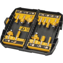 DeWalt DT90016-QZ Set di frese 12 pezzi gambo 8 mm