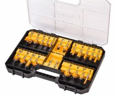 DeWalt DT90017-QZ Set di frese da 22 pezzi in valigetta gambo da 8 mm