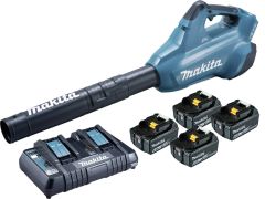 Makita DUB362PG4J 2 soffiatori da 18 volt 6,0Ah Li-Ion + incl. 4 batterie + caricabatteria