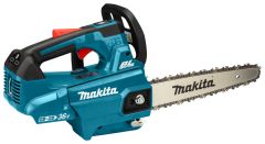 Makita DUC256CZ 2 motoseghe a catena da intaglio con manico superiore da 18 volt da 25 cm senza batterie e caricabatterie