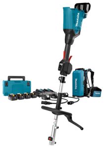 Makita Sistema combinato di batterie DUX60PTJX8 Impugnatura a D 2 x 18V + PDC01 stazione portabatterie posteriore + 197626 Starter Set