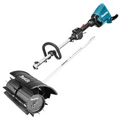 Makita DUX60ZX16 Accu Combisystem impugnatura a D 2 x 18V escluse batterie e caricabatterie + accessorio spazzatrice a rullo (gomma)