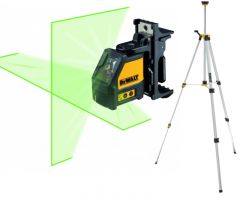 DeWalt DW088CGTRI Laser a linee incrociate autolivellante verde + treppiede DE0881T