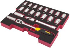 Stanley FMHT0-74297 Set di bussole con inserto Tstak FatMax 1/2" 20 pezzi