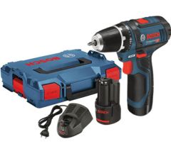 Bosch Professional GSR 12V-15 Trapano a batteria 12V 2,0Ah Li-Ion in L-Boxx 0601868109