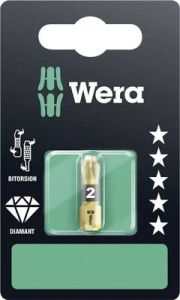 Wera 05073337001 855/1 BDC SB SiS Punta a croce PZ 2 Acciaio per utensili rivestito di diamante D 6,3