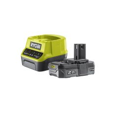 Ryobi 5133003368 RC18120-120 Batteria One+ 18 Volt 2,0 Ah Li-ion + Caricabatterie