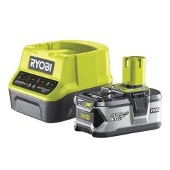 Ryobi 5133003360 RC18120-140 Batteria One+ 18 Volt 4,0 Ah Li-ion + Caricabatterie