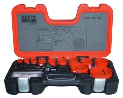 Bahco 3834-SET-53 Set di seghe a tazza 19/22/25/29/30/35/37/41/52/60/79 mm