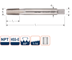 Rotec 343.0140 HSSE 800 M.Tap NPT 1-11,5