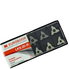 Euroboor LKS.20-R Placchette in metallo duro R2,5 per fresa a smussare B45S per 10 pezzi