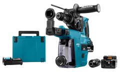 Makita DHR243RTJW Martello combinato 18 volt 5,0 AH Li-ion + aspirazione integrata DX07 con filtro Hepa