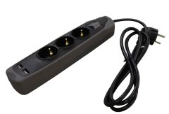 Relectric RELEC492220 Presa 1,5 mtr 3-gang 2x USB