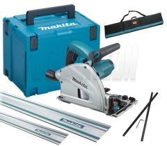 Makita SP6000J1X2 230V Sega circolare 165 mm + 2 x guida + listelli di collegamento + borsa di stoccaggio