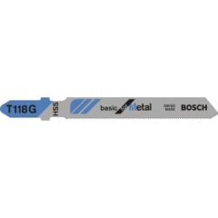 Bosch Professional 2608631012 T118G Lame per seghetto alternativo con gambo a T Per 5 Metallo