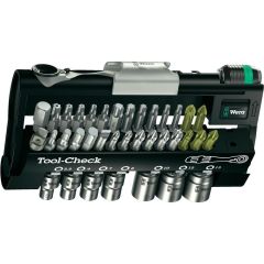 Wera 05073220001 1SB Set di cricchetti Toolcheck per bit/cappelli