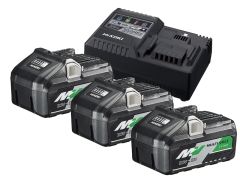 HiKOKI UC18YSL3WB3 BoosterPack -3 x BSL36B18 Batteria Multivolt 36V 4.0Ah/ 18V 8.0Ah Li-Ion + UC18YSL3 Caricabatterie rapido