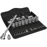 Wera 05004051001 8100 SB 11 Set di cricchetti Zyklop in metallo con nottolino di cambio 3/8", pollici, 29 pezzi - 1