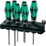 Wera 05105622001 335/350/355/6 Set di cacciaviti Kraftform Plus Lasertip + supporto, 6 pezzi - 2