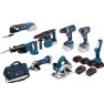 Bosch Professional Kit di 8 utensili 18V - 7 macchine + lampada + 4 x 5.0Ah Li-Ion Combo Set 0615990K9H - 1