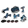 Bosch Professional Kit 5 utensili 18V - 5 macchine + 3 batterie 18V 4.0Ah Li-Ion Comboset 0615990L59 - 1