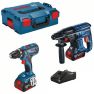 Bosch Professional Trapano a batteria GSR 18 V-28 + martello a batteria GBH 18 V-21 18V 4,0Ah Li-Ion in 2 x L-Boxx 0615990M0R - 1