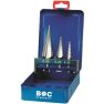 Bohrcraft 17601410003 Set di punte per scale HSS 3 pezzi DIN 335 - 1