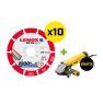 Lenox 2030866PROMO 10 x lama diamantata per metallo 125 mm foro 22,23 mm + smerigliatrice angolare Dewalt DWE4207-QS in omaggio - 1