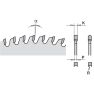 CMT 287.049.10M Lama per sega cava, dente di copertura negativo 250 x 30 x 48T - 3