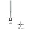 Proxxon 29024 Fresa per scanalature, gambo 3,2 mm - 1