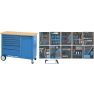 Gedore 1504 XL Banco da lavoro mobile 308 pezzi con 7 cassetti 2980355 - 3