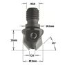 CMT 350.030.12 Svasatura con filettatura 3 mm, albero M10, sinistra - 1