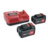 Flex-tools 491349 Set di batterie P-Set 55 R 18V 5.0Ah - 2 batterie AP18.0/5.0 + caricatore rapido CA10.8/18.0 - 1