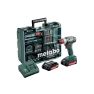 Metabo 602320870 BS 18 L Quick set trapano avvitatore a batteria 18V Li-Ion (2 batterie da 2,0Ah) + set di accessori in valigetta - 1