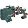 Metabo 685083000 Comboset 2.3.2 18V 2.0Ah Li-Ion - Trapano a batteria BS18 + martello perforatore KHA18LTX - 1