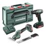 Metabo Comboset 2.2.5 18V 2.0Ah Li-Ion - BS18 Trapano a batteria + SGS 18 LTX Q Forbici per arbusti ed erba 685186000 - 1