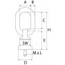 Rema C800X-M10x18-0,5T bullone di arresto M10 500 kg (grado 10) 2611110 - 2