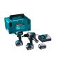 Makita DLX2418TJ - Trapano a percussione a batteria DHP486 + avvitatore a percussione a batteria DTD153 18 Volt 3x 5,0 Ah Li-ion - 1