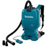 Makita DVC665ZU Aspirapolvere a traino 2x18V senza batterie e caricabatterie con connettore macchina e 3 adattatori, con trasmettitore AWS + 5 anni di garanzia del rivenditore! - 1