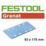 Festool 498935 Granat STF 93x178/8 P80 GR/50 fogli abrasivi - 1