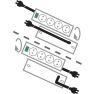 Brennenstuhl 1153390128 Primera-Line 8-gang argento 2 m H05VV-F 3G1,5 - 2